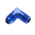 Red Horse Performance -12 90 DEGREE MALE ADAPTER TO -08 (1/2") NPT MALE - BLUE 822-12-08-1